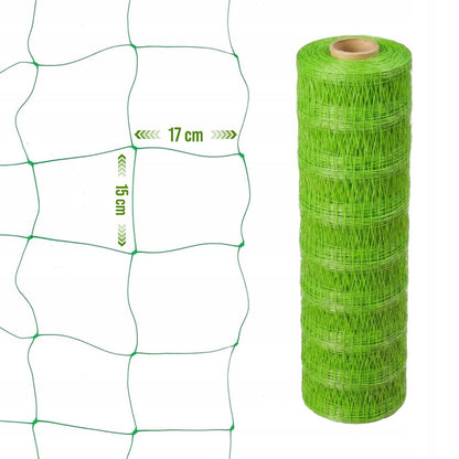 Rete da giardino per piante rampicanti 1.2×20M Supporto per la crescita di cetrioli, fagioli e fiori rampicanti, rete resistente con maglia da 15 × 17 cm che garantisce una guida stabile delle piante in verticale e un miglior accesso alla luce, rete per c