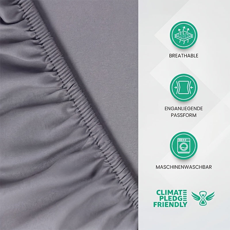 1 pezzo Lenzuolo con angoli puro, tinta unita, ultra morbido con tasche profonde e fascia elastica, traspirante e delicato sulla pelle, cerniera letto cuscino oído cesta euforia e strà di protrazione + elastico, cappio e laccio, bordo a nastro e fodera pe
