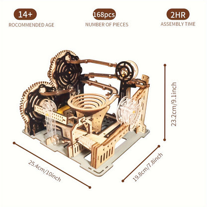 Puzzle elettrici 3D in legno Pista per biglie Kit modello Rompicapo Puzzle fai da te fatto a mano Regalo di Natale (senza batteria) Bomboniere per feste di Halloween