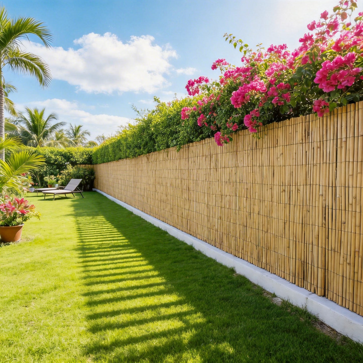 Schermo Privacy in Canne, Tappeto Naturale in Canne per Recinzione da Giardino, Protezione dal Vento per Balcone, Schermo Privacy da Esterno, Intrecciato con Filo Zincato, Installazione Facile, 80/90/120/160/180/200 X 300cm