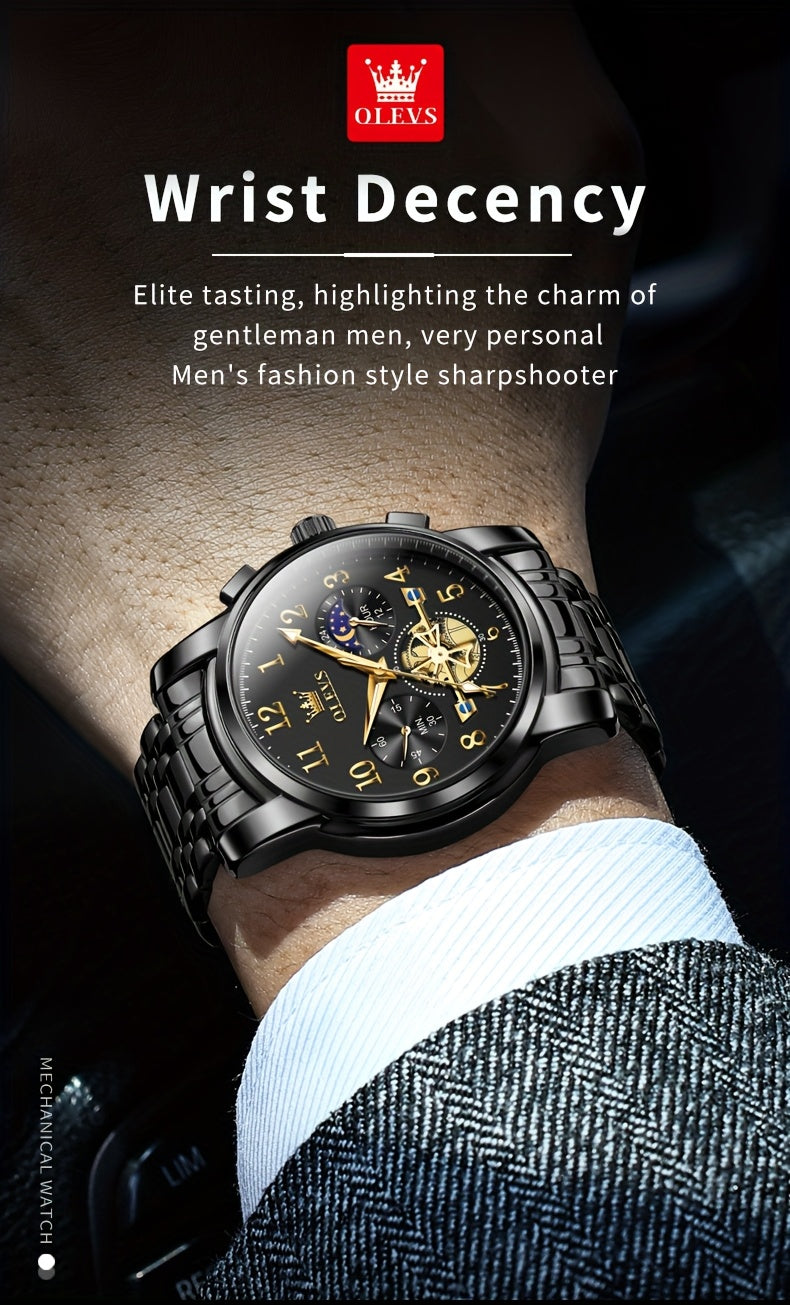 OLEVS Orologi da Uomo Classici Business Dress Analogico Quarzo Quadrante Digitale Orologio da Uomo Moda Lusso Bracciale in Acciaio Inossidabile Luminoso con Calendario Orologio da Polso da Uomo Regali Romantici Relojes De Hombre Quadrante Blu/Nero/Bianco/