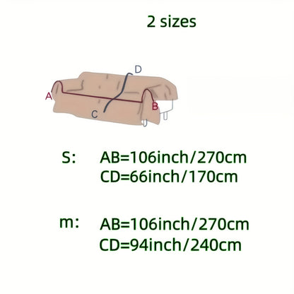 Copridivano Tinta Unita Facile e Moderno. Tappetino per Divano Adatto a Tutte le Stagioni, Utilizzabile come Coperta per Divano, Asciugamano per Divano e Protezione per Divano. Copertura Universale Lavabile per Mobili per l'Arredamento del Soggiorno, Disp