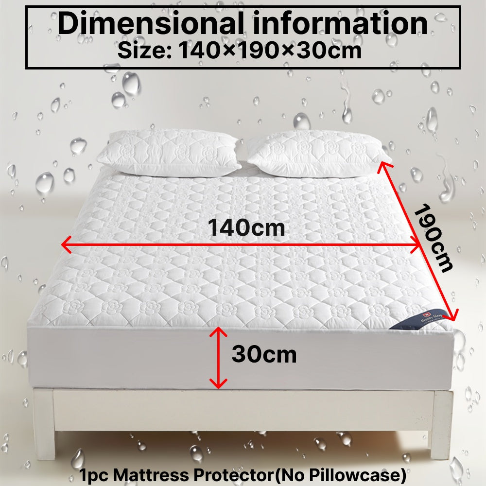 1 Protezione Materasso Impermeabile Comfort, Morbida e Traspirante con Tecnologia Soundwave, Lenzuolo con Angoli Impermeabile, Coprimaterasso Tinta Unita Silenzioso, Adatto per Appartamenti, Camere da Letto, Hotel, Stanze per Ospiti e Dormitori Studentesc