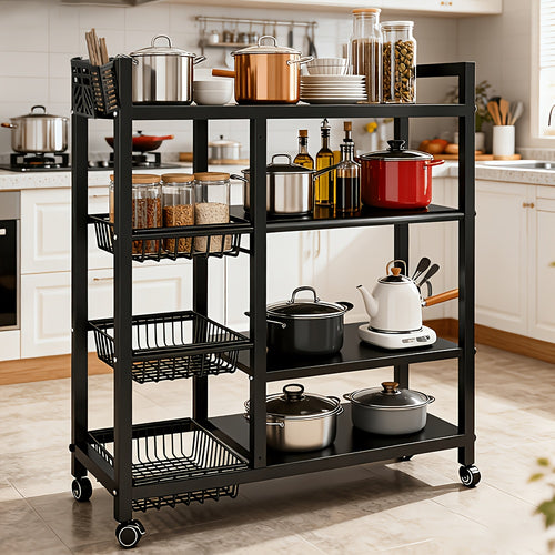 Scaffale da cucina portaoggetti in acciaio per carichi pesanti, scaffale per microonde ed elettrodomestici, scaffale portaoggetti, 92*32*108cm, mensola verticale, scaffale portaelettrodomestici, mensola aperta multistrato, salvaspazio, scaffale da cucina,