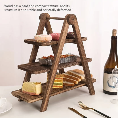 Scaffale a tre strati in legno massello per verdure e alimenti, vassoi in legno per organizzare oggetti, adatto per ristoranti di hot pot e cucine di hotel, decorazioni autunnali per la casa, decorazioni natalizie e di Halloween, regali per famiglia e ami