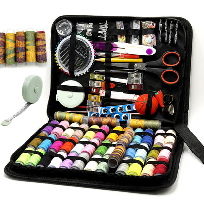 Kit Regalo da Cucito 269 Pezzi per Nonna, Mamma, Amici, Principianti Adulti, Viaggiatori – Forniture e Accessori da Cucito Portatili con Custodia – Include Filo, Aghi, Forbici, Metro a Nastro, Spilli e Altro