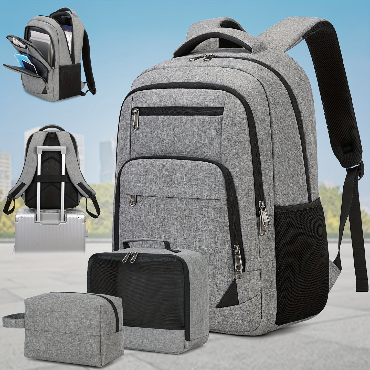 Zaino Unisex per Lavoro, Zaino per Laptop, Escursionismo, Adatto per Ufficio, Università, Viaggi, Zaino Multiuso per il Ritorno a Scuola