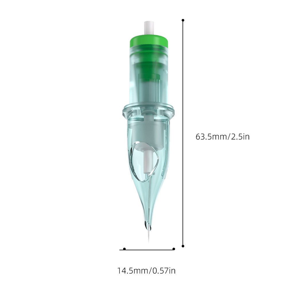 Aghi per tatuaggio, aghi professionali per tatuaggio, 20 pezzi, varie misure miste, Round Liner, Shader, Magnum, Curved/Round Mag, 5Rl 7Rl 9Rl 5Rs 7Rs 9Rs 15M1 21M1 15Cm 21Cm, aghi a membrana monouso per tatuaggio, per studio di tatuaggio professionale.
