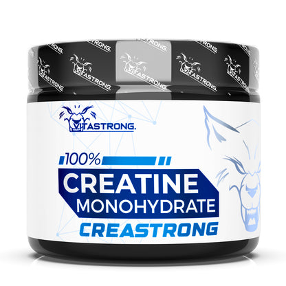 Creatina Monoidrata 3000 mg CreaStrong, Creatina in Polvere Senza Additivi, Creatina Vitastrong 250 g Solubile