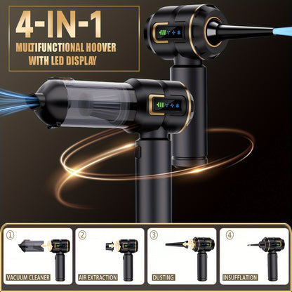 Aspirapolvere a Mano Senza Fili con Forte Aspirazione 22000Pa per Auto e Casa, Mini Aspirapolvere, Aspirapolvere Portatile per Auto, 4 in 1 per Peli di Animali/Divano/Tappeto con Contenitore per Polvere Facile da Svuotare