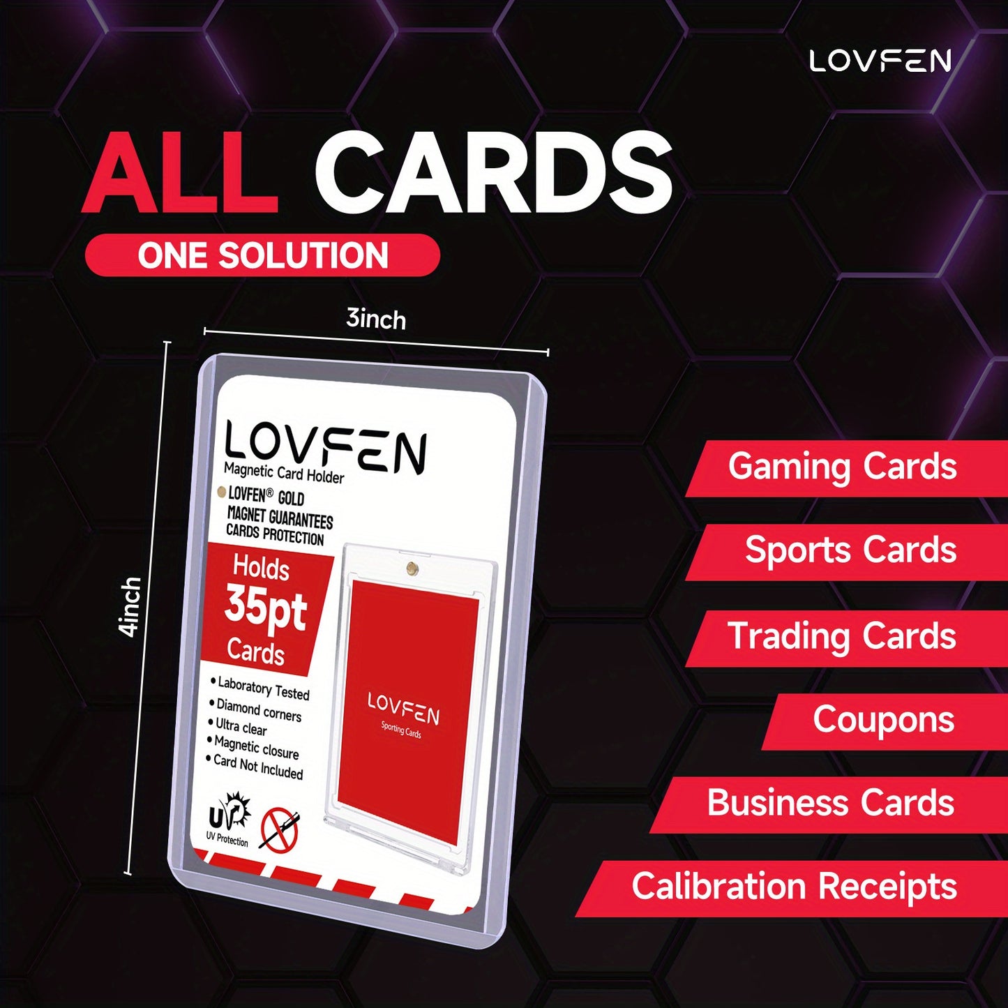 LOVFEN 100/200/500/1000 pz 7,62 cm x 10,16 cm Top Load per Carte - Proteggi Carte Premium in Plastica Rigida da 35 pt, Custodie per Carte in Plastica, per Carte da Collezione Sportive da Gioco di Baseball da Scambio