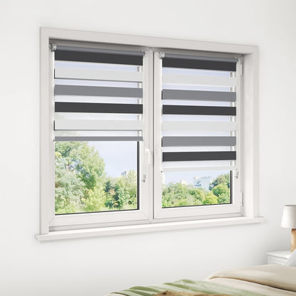 1 pz, Tenda a rullo a doppia sponda, Tenda a doppio strato senza fori, Oscurante, Resistente al sole e termoisolante, Luce regolabile, Adatta per camera da letto, soggiorno, cucina, bagno, ufficio, studio, balcone, decorazione domestica