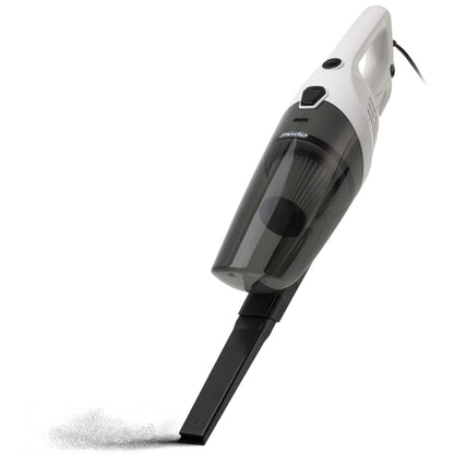 Aspirapolvere verticale senza sacco 800W 17 kPa Filtro EPA 11 Contenitore per polvere trasparente 0.6L Tubo metallico robusto Manico staccabile Cavo lungo da 7 metri Include spazzola per pavimenti duri e bocchetta a spina di pesce per una pulizia precisa