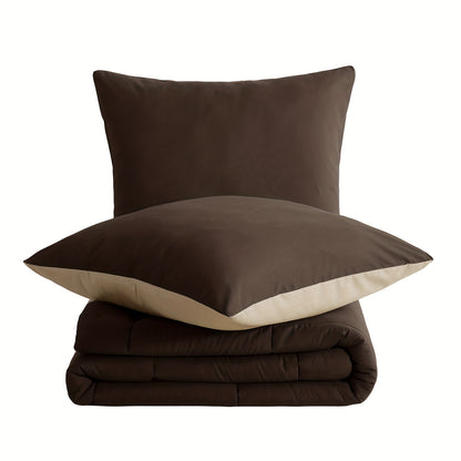 Set copripiumino 2/3 pezzi, trapunta calda e leggera, piumone reversibile con federe 80X80, imbottitura 300GSM, morbido e traspirante, adatto a tutte le stagioni, regalo di Natale per la famiglia