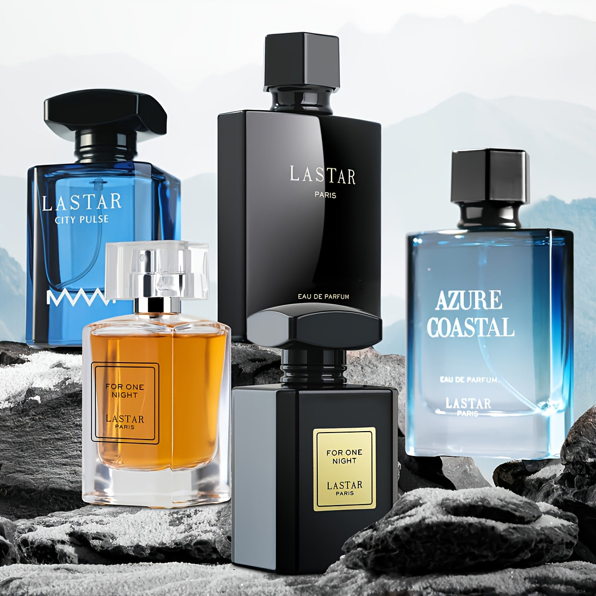 [Profumo di una Settimana] Confezione Regalo di Colonia da Uomo, 1 Flacone, 55ML/50ML, Fragranza di Sandalo e Muschio, Copre l'Odore Corporeo, Contrasta Diversi Sensi dell'Odore per una Settimana, Fai Sentire Romantico, Sorprendente e Affascinante, Natale