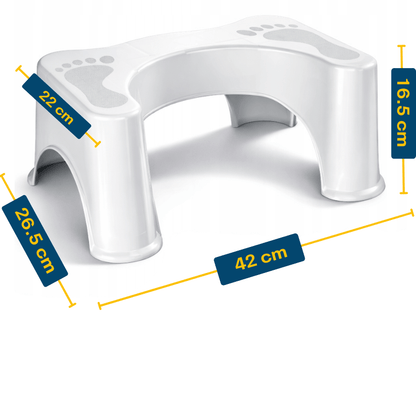 Poggiapiedi Ergonomico per WC 17 cm, Piedistallo da Bagno 42 cm, Sgabello per WC in Materiali Riciclati, Antiscivolo per Adulti e Bambini, 1 pz.