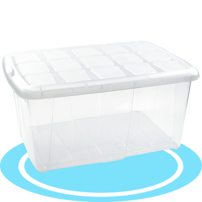 Scatola di Plastica per Organizzare Giocattoli, Libri, Documenti e Coperte - Chiusura Ermetica, Grande Capacità e Resistente - Dekohome