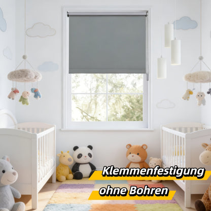 1 tenda parasole a clip senza fori | Privacy e blocco solare, catenella di sicurezza, sonno confortevole per camera da letto e casa | Larghezza = Larghezza del tessuto più 4 cm