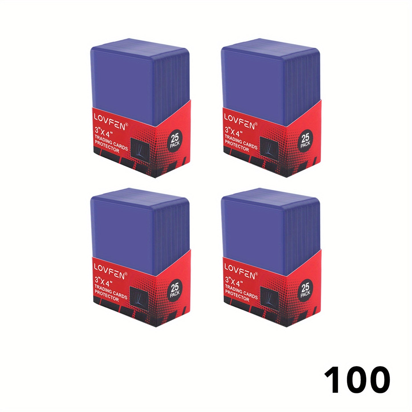 LOVFEN 100/200/500/1000 pz 7,62 cm x 10,16 cm Top Load per Carte - Proteggi Carte Premium in Plastica Rigida da 35 pt, Custodie per Carte in Plastica, per Carte da Collezione Sportive da Gioco di Baseball da Scambio