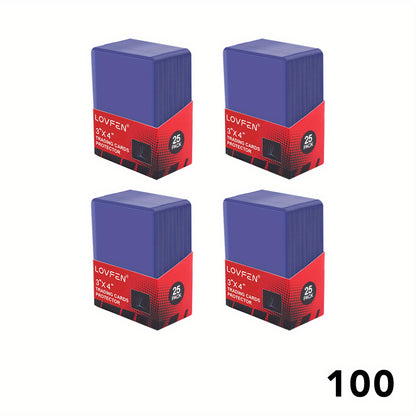 LOVFEN 100/200/500/1000 pz 7,62 cm x 10,16 cm Top Load per Carte - Proteggi Carte Premium in Plastica Rigida da 35 pt, Custodie per Carte in Plastica, per Carte da Collezione Sportive da Gioco di Baseball da Scambio