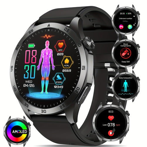 Smartwatch 2026: Batteria a lunga durata da 380mAh, Display AMOLED da 3.63cm, Chiamate BT5.2, Menstruo & Previsioni Meteo, Modalità Multi-Sport, Ricarica Magnetica, Assistente Vocale/SOS, Per Telefoni Android & IOS, Regalo Per Lui & Lei