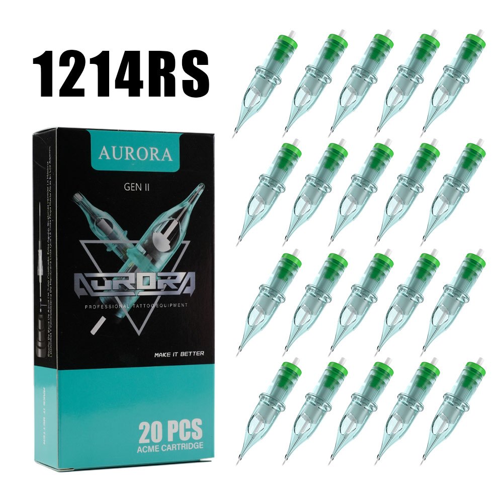 Aghi per tatuaggio, aghi professionali per tatuaggio, 20 pezzi, varie misure miste, Round Liner, Shader, Magnum, Curved/Round Mag, 5Rl 7Rl 9Rl 5Rs 7Rs 9Rs 15M1 21M1 15Cm 21Cm, aghi a membrana monouso per tatuaggio, per studio di tatuaggio professionale.
