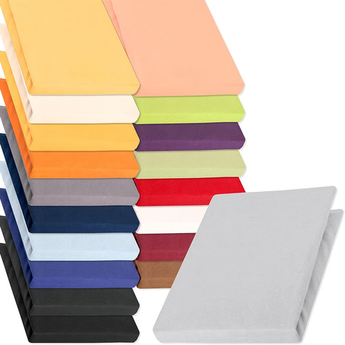 Lenzuolo con angoli 1 pz in puro cotone egiziano 100%, design con elastico tutt'intorno, tinta unita, adatto a materassi da 90x200 a 200x220 cm, traspirante, lavabile, a copertura totale, lenzuolo perfettamente aderente