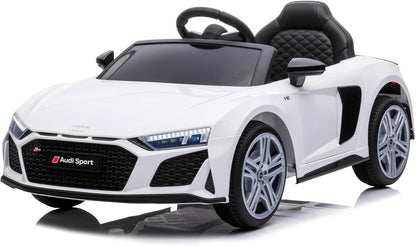 Baroni Toys Auto Macchina Elettrica per Bambini Audi R8 Sport, 12V Con MP3, Macchina telecomandata Full Optional, sedile in Eco pelle, porte apribili, Velocità 3-5 km/h, con Telecomando