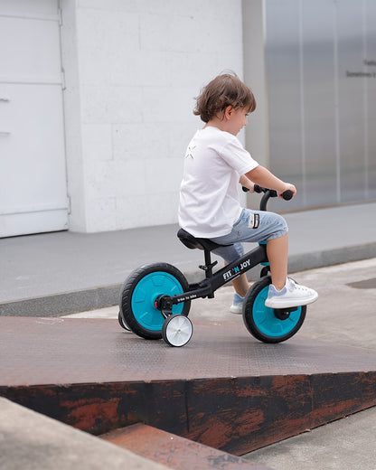UBRAVOO Fit 'n Joy Bici per Bambini, Bici Bilanciata 4-in-1 con Pedali e Stabilizzatori, Triciclo-a-Bici per Ragazzi e Ragazze dai 2 ai 5 Anni