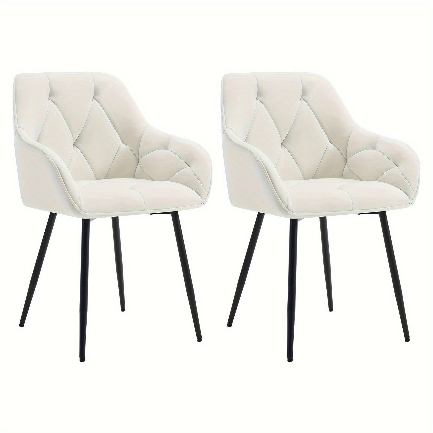 2 pezzi Sedia da pranzo Sedia da cucina Sedia da pranzo Sedia da soggiorno Poltrona ergonomico Poltrona Imbottita Seduta in velluto Piedini in metallo