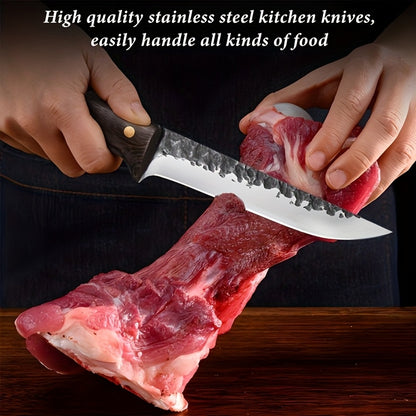 8 pezzi Coltello da cucina, Coltello da cucina super affilato, Coltello da cucina in acciaio inossidabile, Grana super fine, Adatto per tagliare carne, sbucciare, frutta, Adatto per feste BBQ, un regalo è anche una scelta ottima!