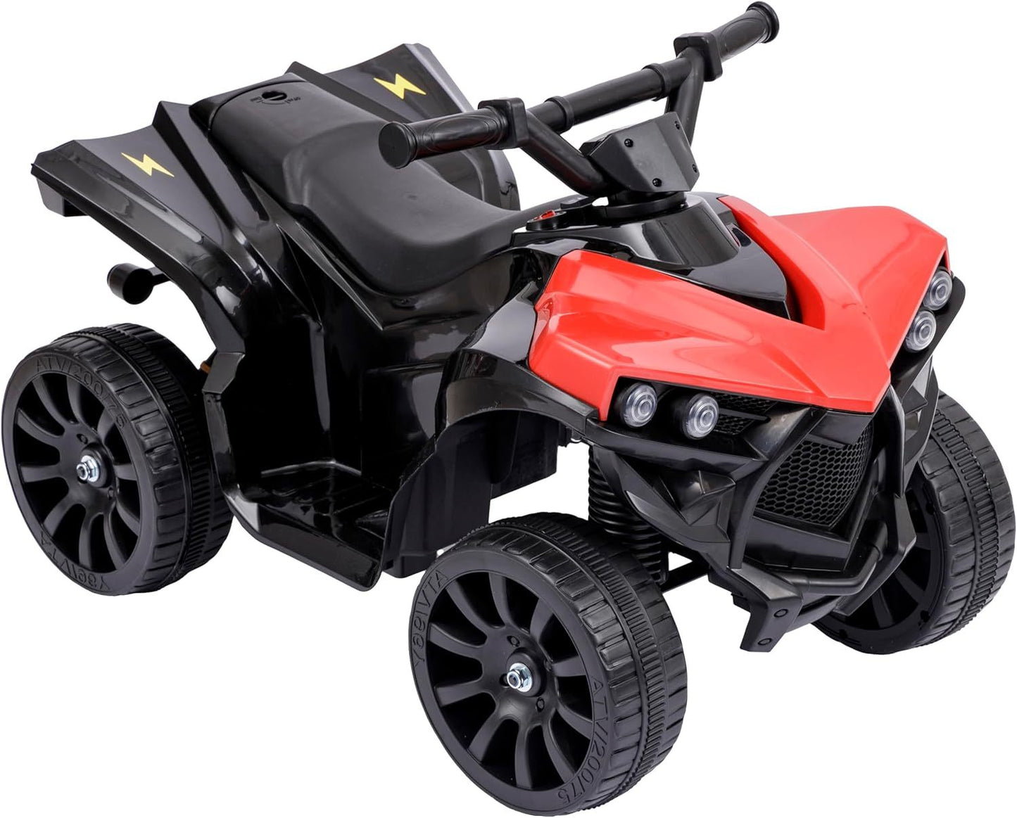 Baroni Toys Quad Elettrico per Bambini 3+ anni con Manubrio Sterzante, Musica e Luci Funzionanti, Quad con Modalità Avanti/Retro, Facile da Montare, 70x42x45 cm