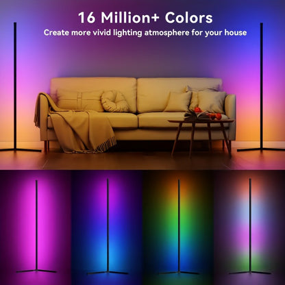 Lampada da angolare 1/2 pz, Lampada da a LED con cambio colore, Regolabile 56 pollici (circa 142 cm) con sincronizzazione musicale, Lampada angolare moderna per illuminazione d'atmosfera, con telecomando e controllo tramite APP, Modalità creativa fai da t