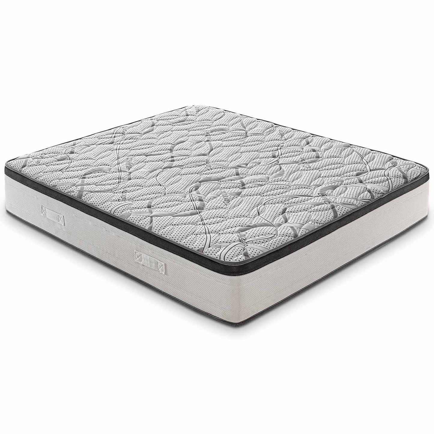 Materasso ROYAL DELUXE effetto MEMORY - Schiuma HR Ad Altissima Densità - Ortopedico 100% Made in Italy - Fodera con CARBONIO effetto Rilassante
