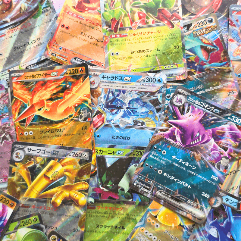 10 Carte Pokémon EX – Set di 10 Carte EX Ufficiali in Lingua Giapponese - Doppia Rarità RR