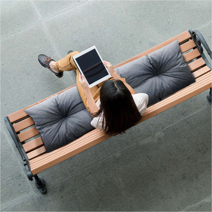 Cuscino da giardino per sedia a dondolo 120X40 cm, materiale impermeabile resistente a tutte le condizioni atmosferiche per terrazza, giardino, soggiorno - Compatibile con sedie, sedie a sdraio, sedie - Facile da pulire, accessori per mobili da esterno, c