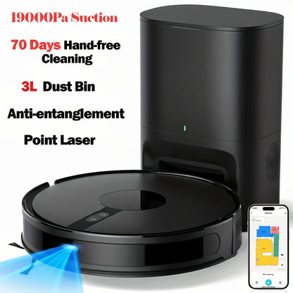 Lubluelu 2025 Ultimo Robot Aspirapolvere e Lavapavimenti B40Plus/Sl60D - Forte Aspirazione 5100Pa, Autovuoto, Mappatura Multi-Piano, Soluzione di Pulizia 3-in-1 per Peli di Animali Domestici, Tappeti e Pavimenti Duri con Funzione di Auto-Ricarica