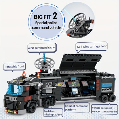 BricZplay 1100DIY Edizione Commemorativa Set di Blocchi da Costruzione Pattuglia Cittadina Aerei/Robot Fantastici Regali per Festival Regali per il Ringraziamento, Halloween, Natale, Capodanno - Migliori Regali per Pasqua
