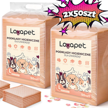 Kuketo - Hygienic Underpads for Dogs, Cats, Rabbits, Puppies - 200/100/50pcs, 90X60 / 60X60 / 60X45 Cm, Super-Absorbent Mats for Potty Training, Waterproof, Ideal for Learning Cleanliness, for Puppies And Older Dogs, Quick-Drying Layers, Odor Neutralizati