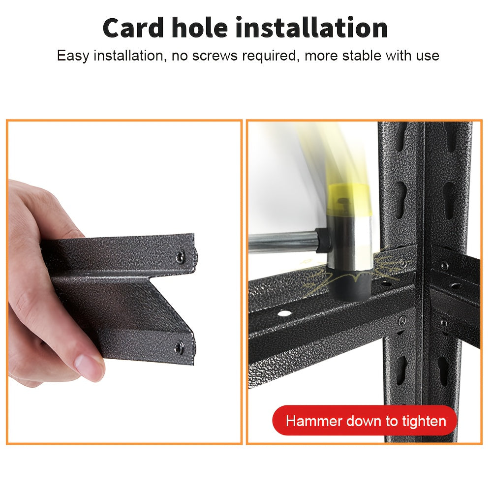 Scaffale portaoggetti in metallo regolabile a 1 pezzo, robusto, a 3/4/5 ripiani, per garage, accessori da viaggio, articoli essenziali da viaggio, adatto per viaggi e uscite, magazzino, cantina, dispensa - Scaffale organizzatore multiuso