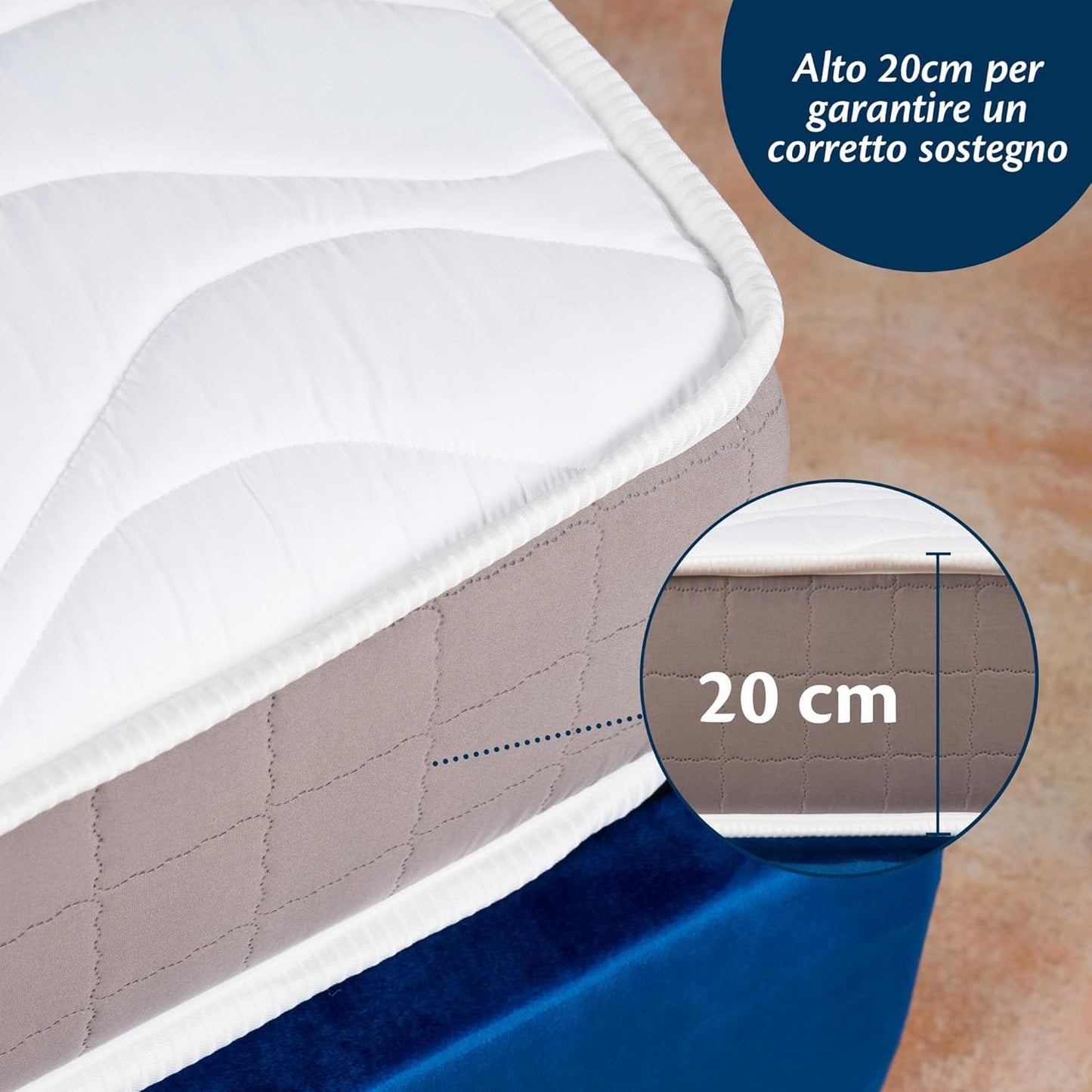 Materasso Matrimoniale Una Piazza e Mezza Singolo 80x190 90x190 90x200 120x190 120x200 140x190 140x200 150x190 150x200 160x190 160x200 180x190 180x200 200x200 Letto Foam King Size