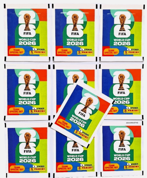 Panini FIFA World Cup 2026™ Set Speciale Squadra DFB – Confezione da 10 Pacchetti di Adesivi Glitterati