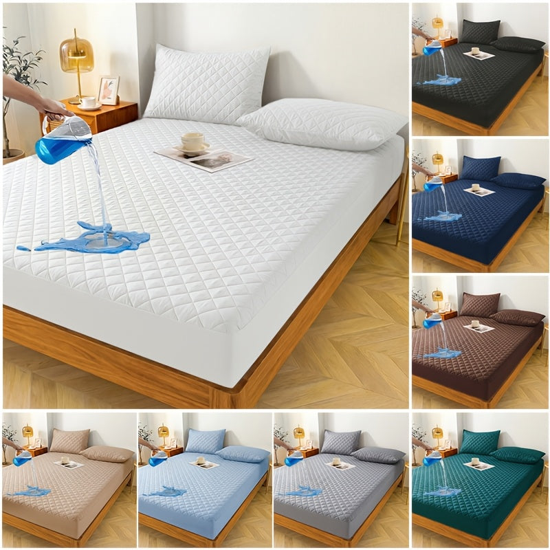 Coprimaterasso Impermeabile - Protezione per Materasso Trapuntato Tinta Unita Lavabile in Lavatrice con Angoli Profondi (Morbidissimo e Confortevole). Utilizzabile Come Lenzuolo Separato. Ideale per Camere da Letto, Dormitori e Hotel. Protegge i Lenzuola