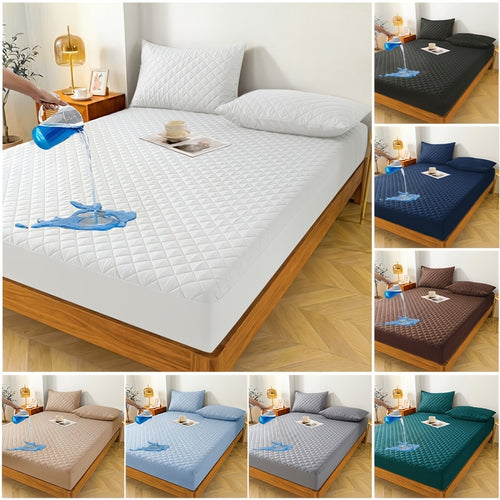 Coprimaterasso Impermeabile - Protezione per Materasso Trapuntato Tinta Unita Lavabile in Lavatrice con Angoli Profondi (Morbidissimo e Confortevole). Utilizzabile Come Lenzuolo Separato. Ideale per Camere da Letto, Dormitori e Hotel. Protegge i Lenzuola