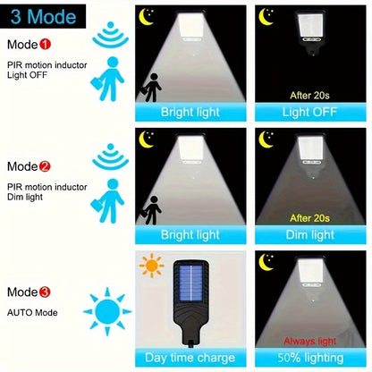 Lampioni Solari da 8/4/2 pz, Luce Solare da Esterno con Telecomando, 108 LED IP65, 3 Modalità di Illuminazione, Irradiatore Solare con Sensore di Movimento PIR, Lampada da Parete di Sicurezza per Esterno, Cortile, Stadio, Area Giochi, Giardino, Patio, Dec