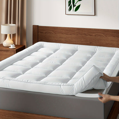 Coprimaterasso Premium Mr. Tree 1100GSM - Ultra Morbido e Soffice, Traspirante e Confortevole per Tutti gli Anni, Rivestimento 100% Microfibra con Cinghie Elastiche Resistenti, Topper per Letto con Sostegno a Letto e Essenziali per la Biancheria da Letto
