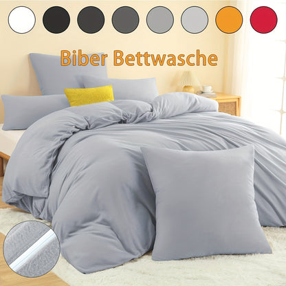 Set copripiumino in flanella di di alta qualità, copripiumino e federa 100%, regalo di Natale, copripiumino invernale confortevole, tecnologia a setole morbide 135 X 200 cm