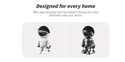 Telecamera Robot Smartphone HD 3MP, Telecamere da Interno con Audio e Video, Telecamere di Sicurezza Wireless per Esterni e Interni, Telecamera per Animali Domestici per Gatti e Cani, Visione Notturna a 360 Gradi, Telecamera Nanny per Camera da Letto, Aud