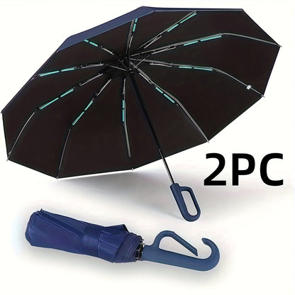 Ombrello pieghevole con fibbia completamente automatica, con protezione solare, specifiche 1 e 2 facoltative, adatto sia per uomini che per donne, ombrello da viaggio, con un diametro di 106 cm/41.2 pollici quando è aperto, robusto e durevole, ombrello di