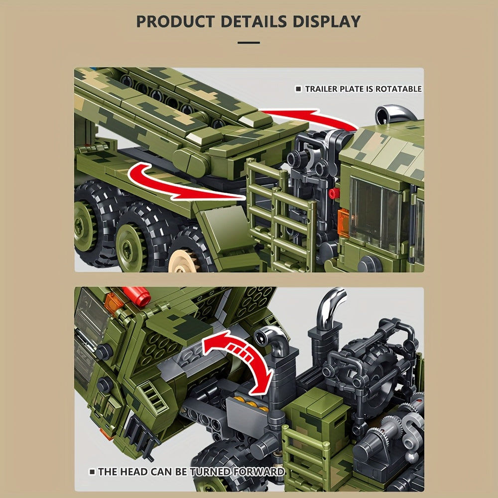 Un set di 2784 pezzi di kit di costruzione di veicolo blindato per personale, set di costruzione blindato militare, modello di blocco di costruzione decorativo MOC, regalo per appassionati, 688003